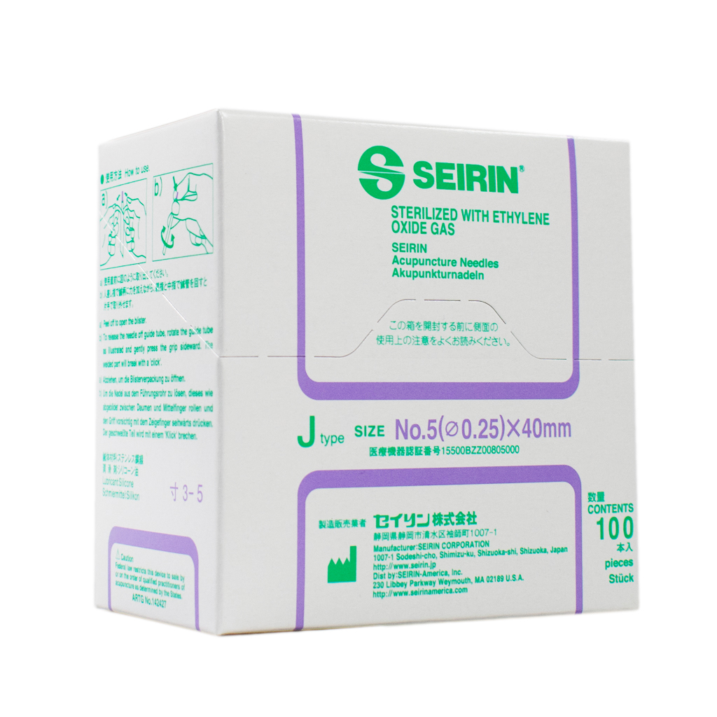 Seirin Needles - J-Type - 0.25 x 40mm