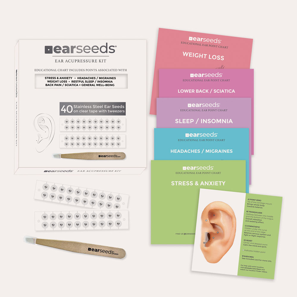 Multi-Condition EarSeeds Kit; Stainless Steel Clear Tape