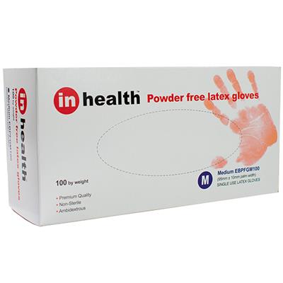 Gloves Powder Free Latex Med