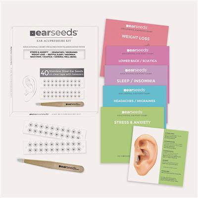 Multi-Condition EarSeeds Kit; Stainless Steel Clear Tape