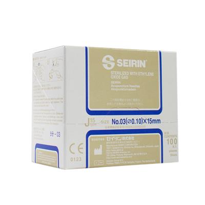 Seirin Needles - J- type - 0.10 x 15mm